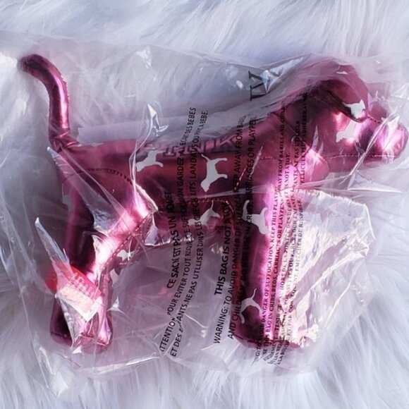 VS PINK Dog Metallic Pink National Puppy Day NEW - Picture 2 of 5